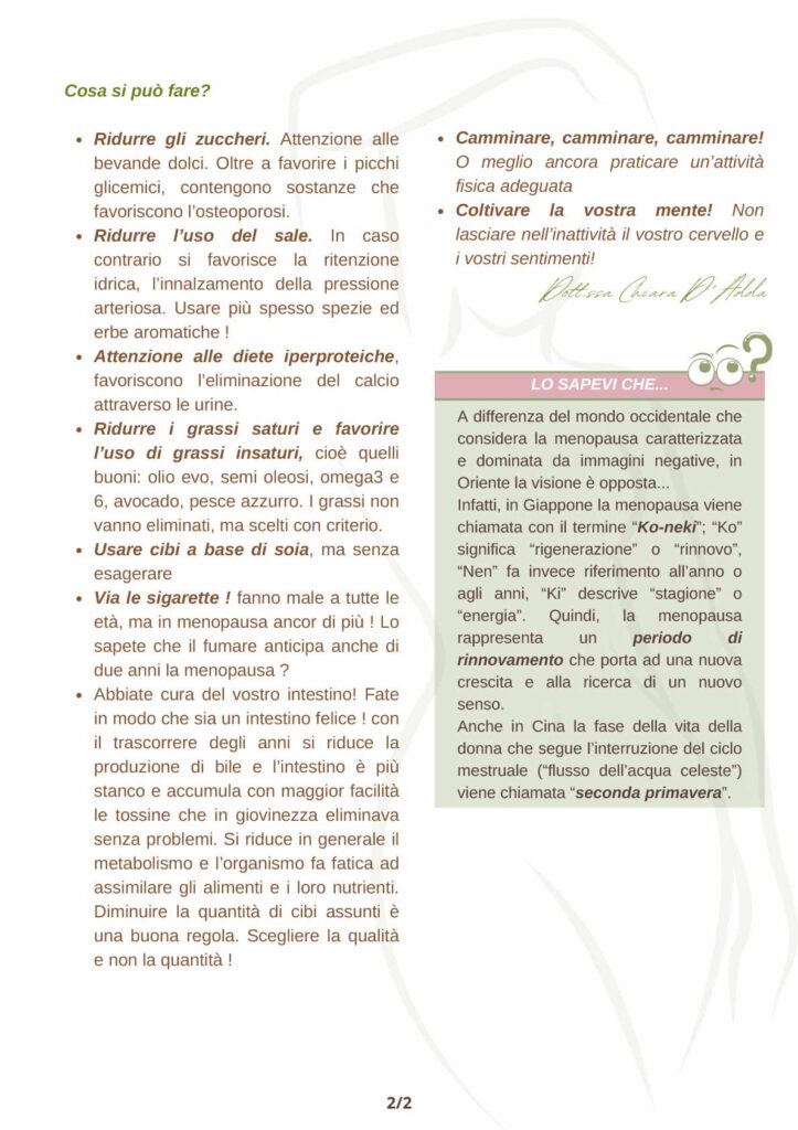 Benessere e menopausa