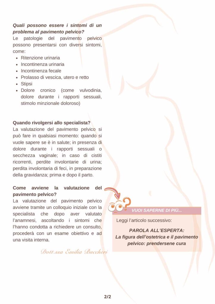Benessere e pavimento pelvico