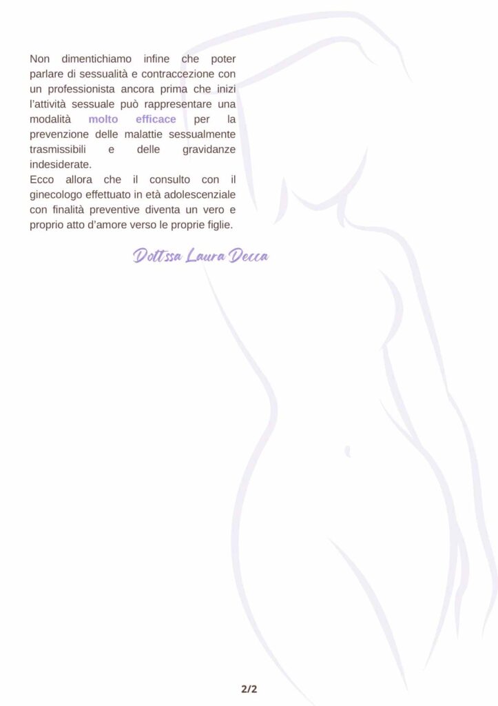 Consulto ginecologico in adolescenza